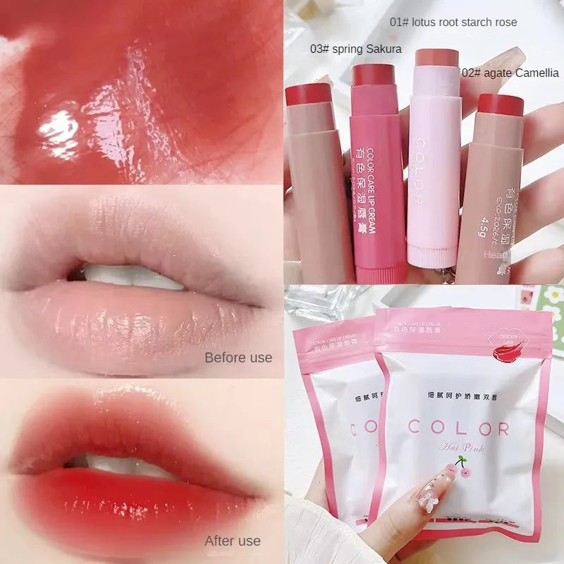 Colored Moisturizing Lip Balm Lipstick Moisturizing ,Moisturizing, Diluting Lip Lines ,Anti-Drying ,Anti-Cracking Lip Balm ﻿ Qme