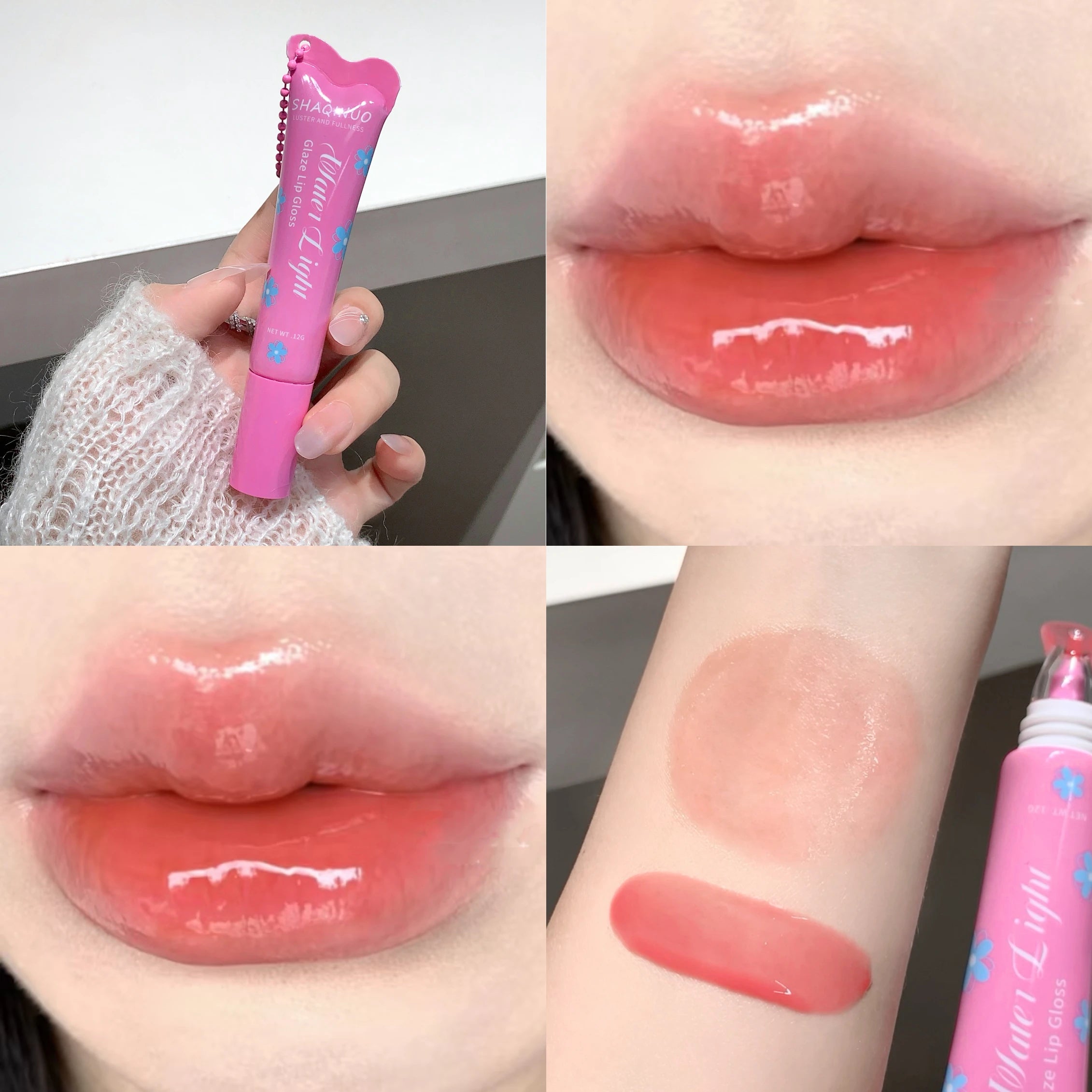 SHAQINUO Glittering Mirror Lip Glaze Watery Shimmering Light Pendant Qme S9126-05