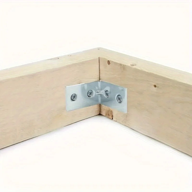 12Pack L-Shaped Steel Corner Braces - Metal Right Angle Corner Brackets for Drawer Shelf Wall Bracket Fixing, Furniture Hardware Qme