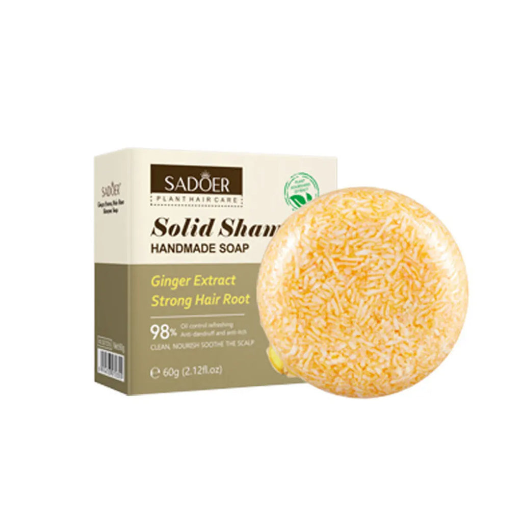 Ginger Jojoba Essential Oil Shampoo Soap Hair Care Deep Cleansing Qme