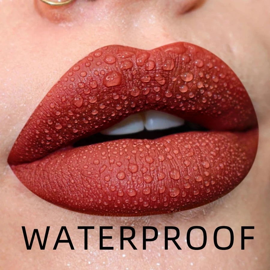 19-color Matte Lip Gloss Nude Liquid Lipstick Waterproof Long Lasting Qme 08
