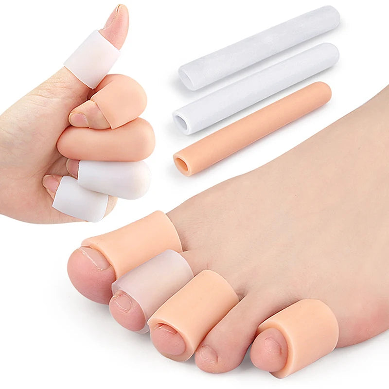 Gel Toe Separator Finger Protector Silicone Cushion Tubes Sleeves Qme