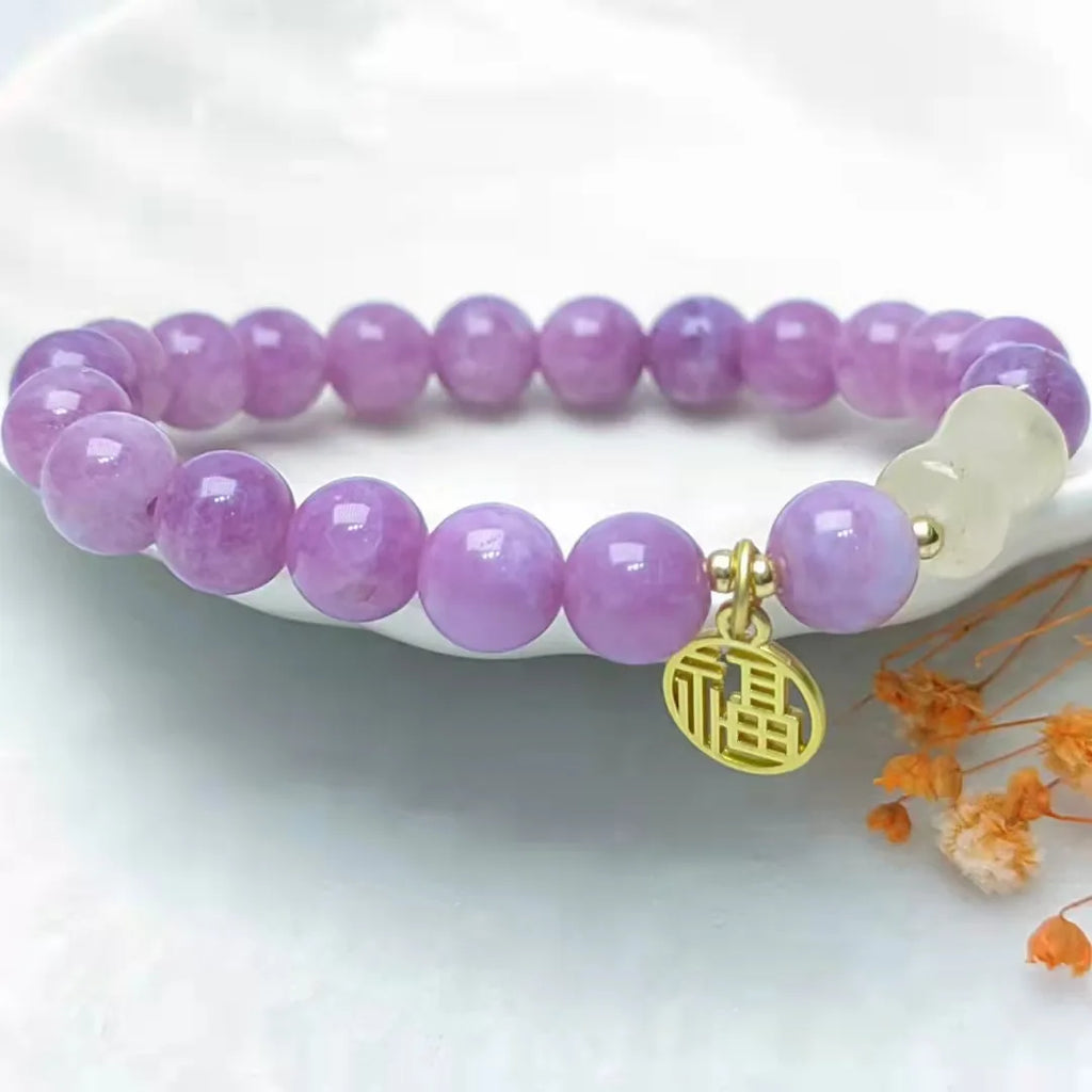 Ins Fu Character Lucky Jade Crystal Antique Bracelet Creative Bohemian National Pendant Bracelet Cute Feminine Fashion Gift Qme