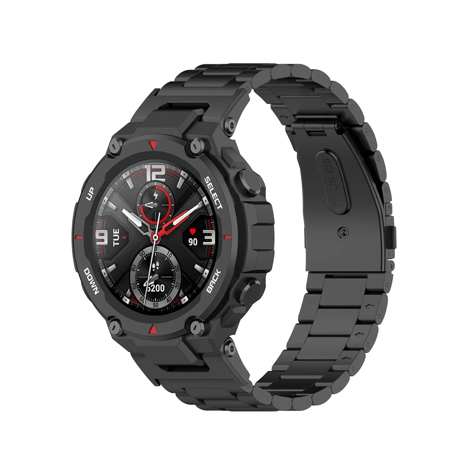 Luxurious Stainless Steel Band For Amazfit T Rex3 Smart Watch Strap Metal Bracelet For Huami Amazfit T Rex 2 Qme B Amazfit T-rex 3