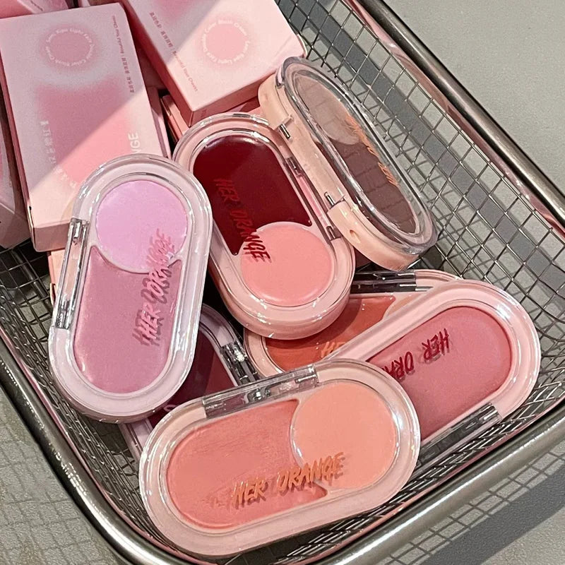 Dual-color Blush Cream Moisturizing Matte Finishwith Expanding Qme