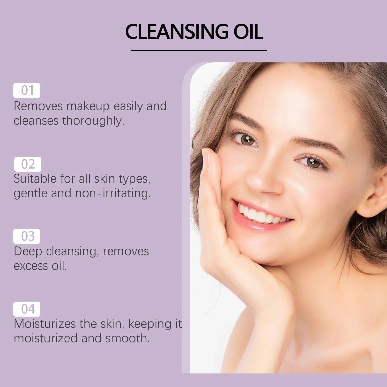 Grape Seed Cleansing Oil Makeup Remover for Sensitive Skin Non-Tightening Deep Purifying Hydrating Refreshing Facial Oil Control Qme