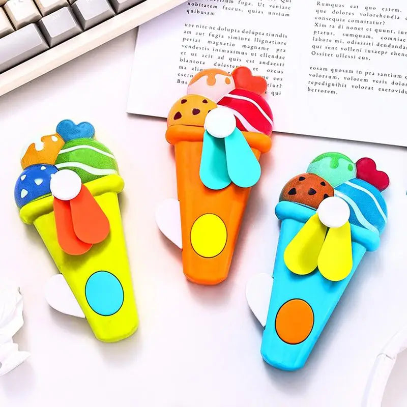 Portable Hand Pressure Fan Toys Kids Adult Birthday Random Mini Qme 1pcs randomly sentA