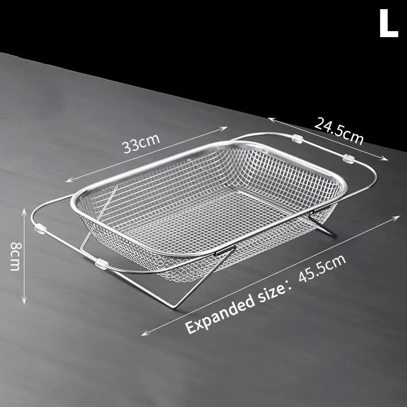 Stainless Steel Kitchen Sink Telescopic Draining Rack Qme L