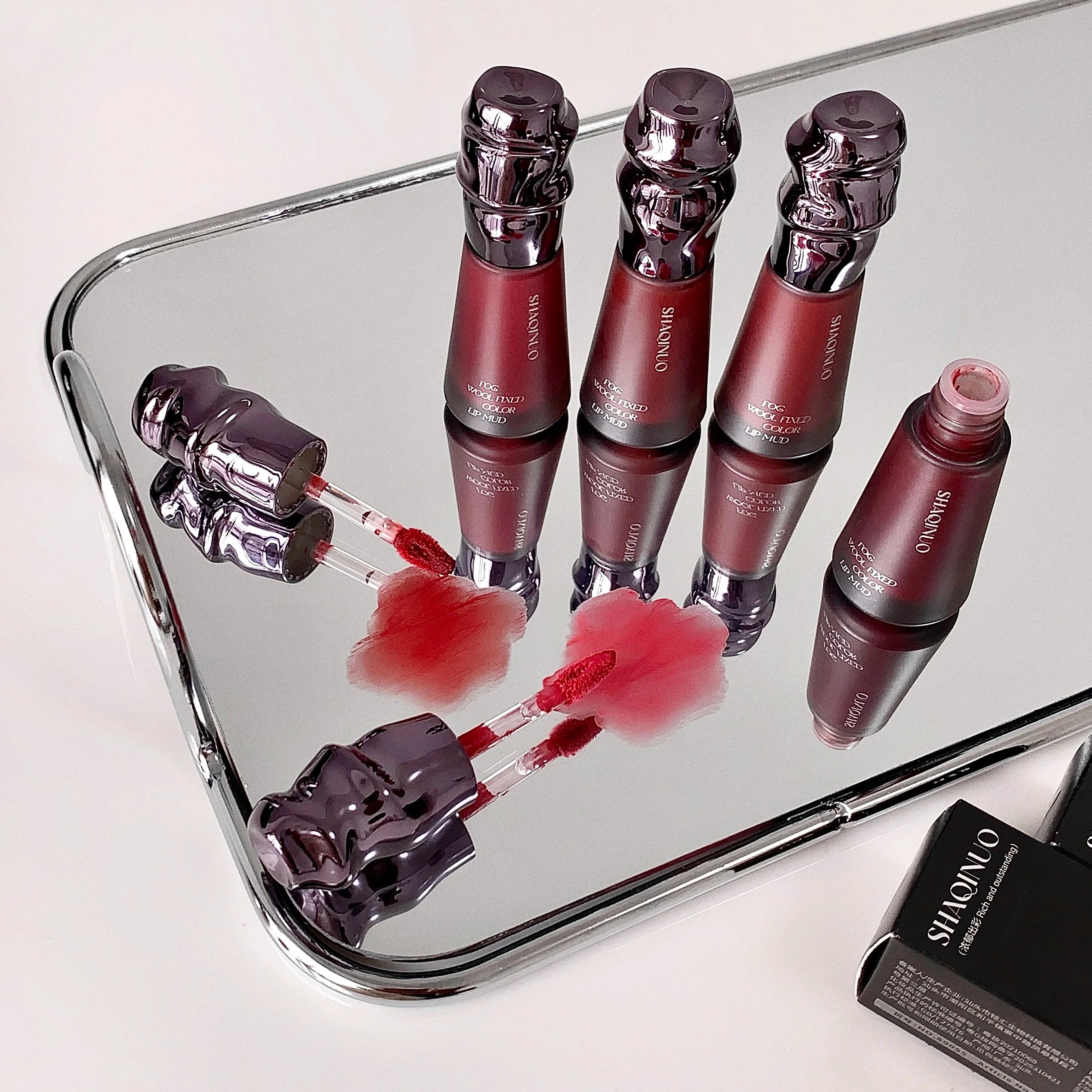 SHAQINUO Matte Velvet Autum&winter Lip Mud Cream Clay Long-lasting Qme