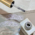 Diamond White Glitter Gel Nail Polish, High Density Sparkle Nail Gel, 2026 New Fine Shimmer Salon Gel for Manicure Qme 01