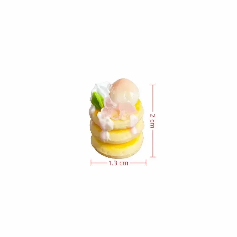 1pcs Miniature Dollhouse Food Toy Peach 3-layer Cream Cake Model DIY Decoration For Doll Accessories Kids Gift Qme