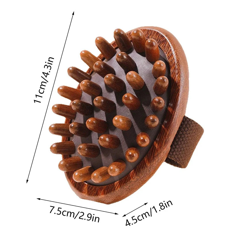 Massage Meridian Brush Leg Tool Stomach Wooden Airbag Scalp Five Qme