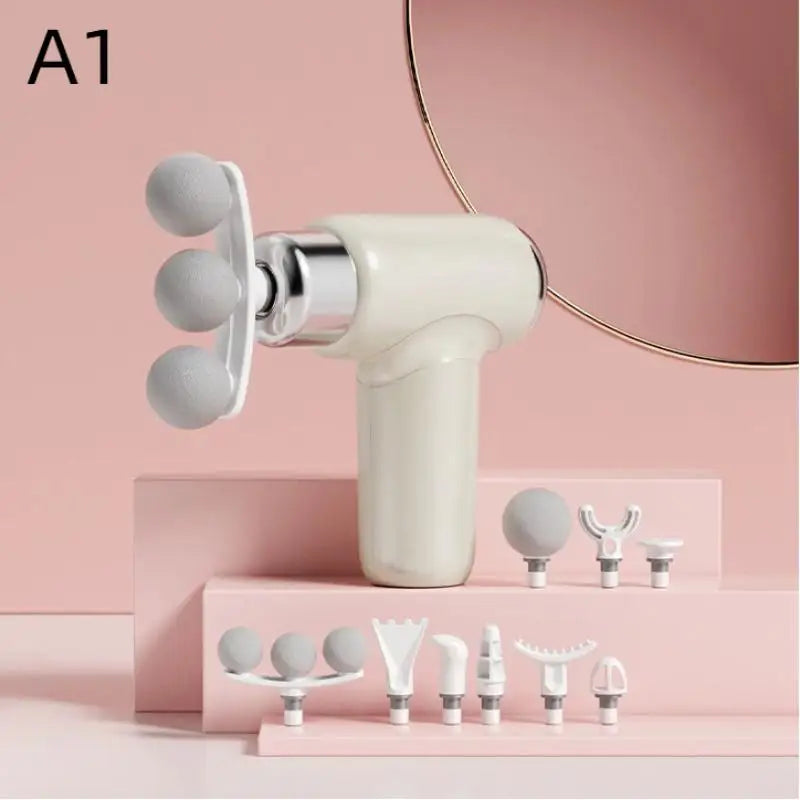 Mini Upgraded Fascia Gun Replaceable Heads Silent Muscle Relaxation Qme A1 USB Type-C