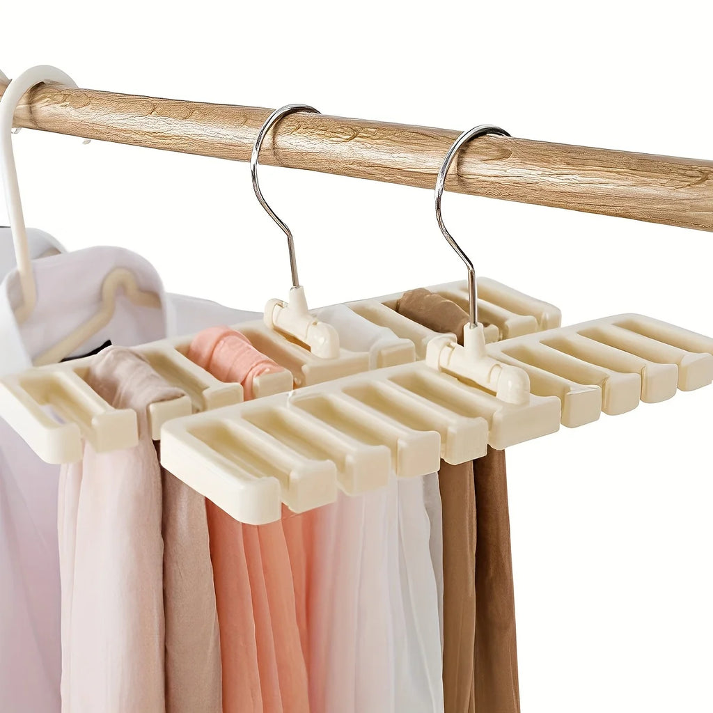 Space saving multifunctional belt hanger - perfect for belts, scarves | Durable wardrobe organizer with multiple compartments Qme