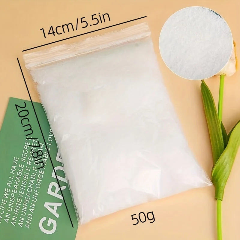 100g Artificial Snow Flakes, Fake Snow for Christmas Decor & Winter Crafts Qme