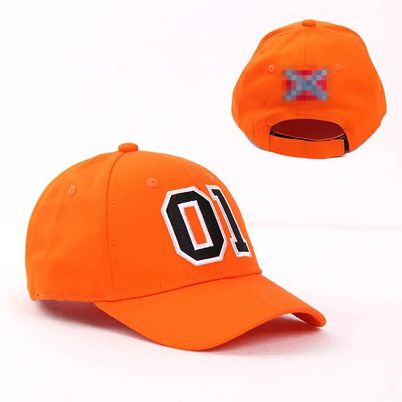 General Lee Orange Headwear Cosplay Movie Dukes of Hazzard Hat Fashion Baseball Cap Halloween Masquerade Adjustable Headwear Qme China Mainland B