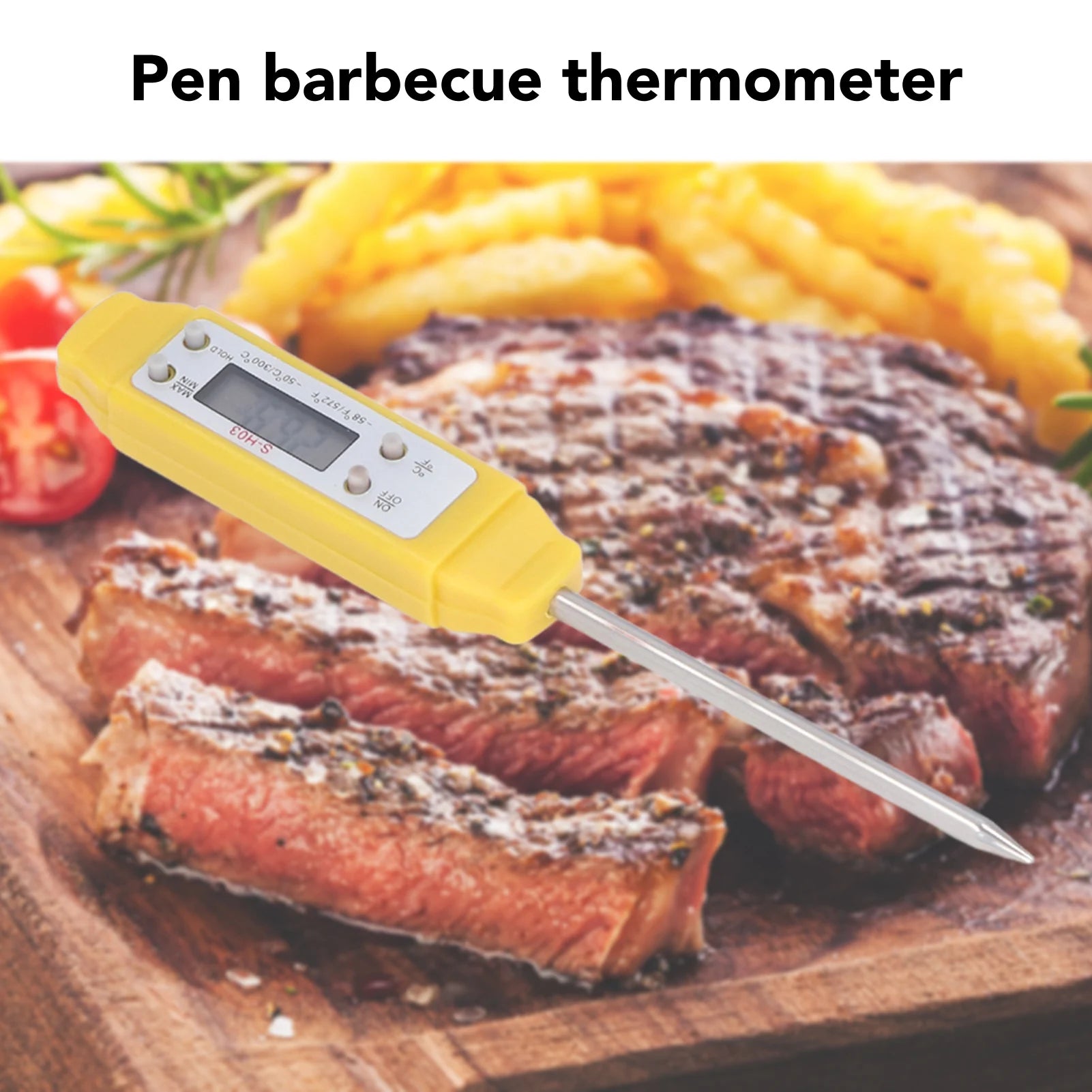 Digital Kitchen Food Thermometer Stainless Steel Electronic Temperature Gauge Tool Thermometer For Milk BBQ Meat Cooking Qme