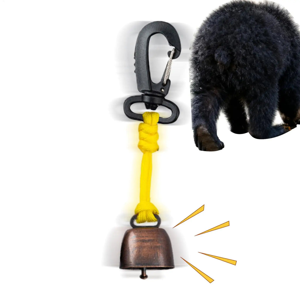 Loud Bear Bell Outdoor Camp Safety Supplies Trekking Safety Bell for Hikers Fishermen Visitors Dog Owners Travelers Hiking Trail Qme