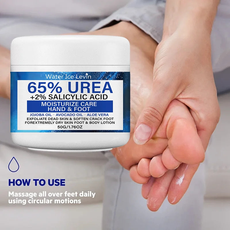 Urea Foot Cream with Salicylic Acid, Moisturizing & Exfoliating for Dry, Cracked Feet Qme
