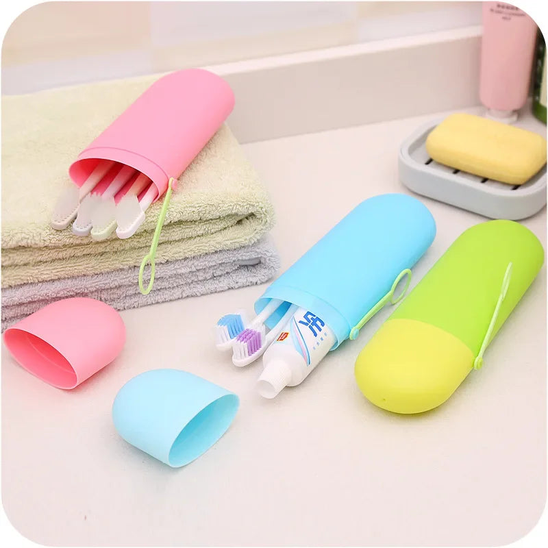 Portable Toothbrush Holder Cover Case Box Toothbpaste Travel Camping Qme