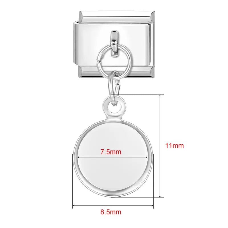 2026 New Stainless Stee Bracelet Italian Charms DIY personalized photo picture frame creation titanium splicing module bracelets Qme Style 35