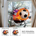 3D Football Soccer Wall Stickers Self Adhesive Removable Decals Boys Qme 1Pc 30cmx30cm