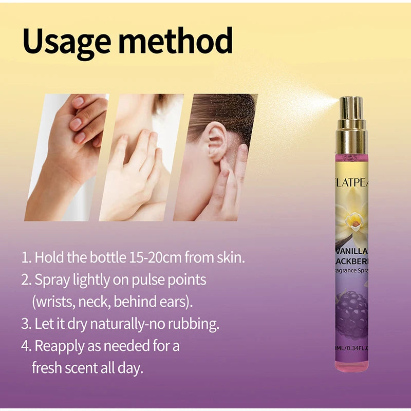 Portable Vanilla Blackberry Slim Perfume Alcohol-free Long-lasting Qme