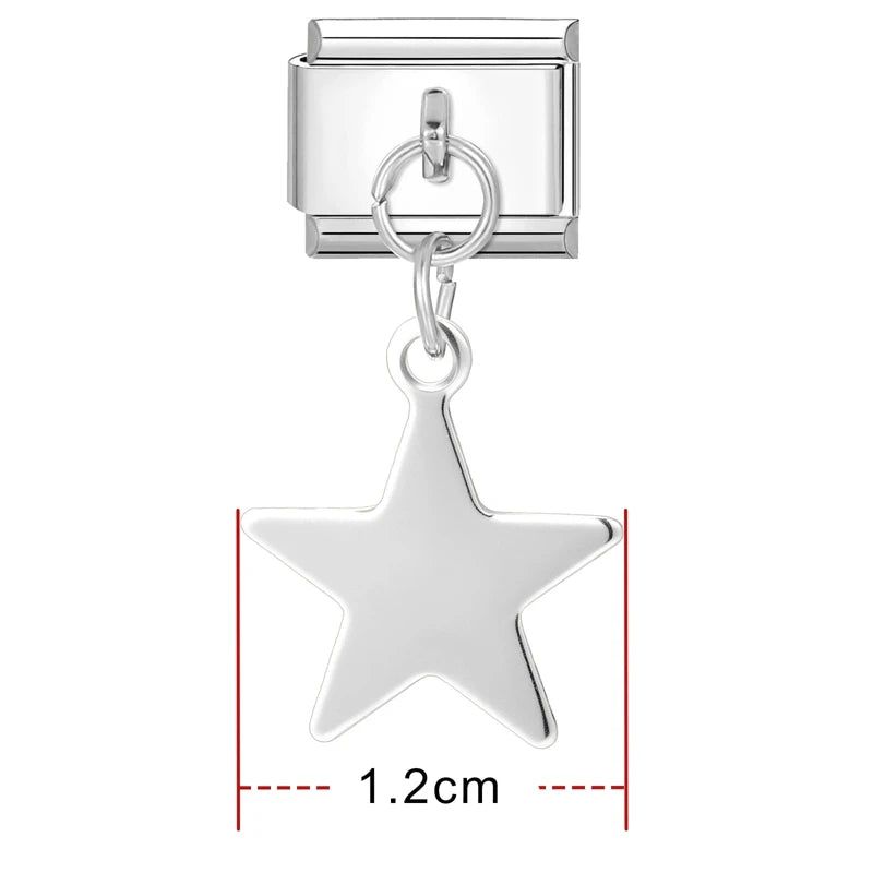 Trendy Couple Memorial Day Name Customization Italian Charm Link Fit 9mm Stainless Steel Bracelets DIY Beads Making Hand Chains Qme Style 21