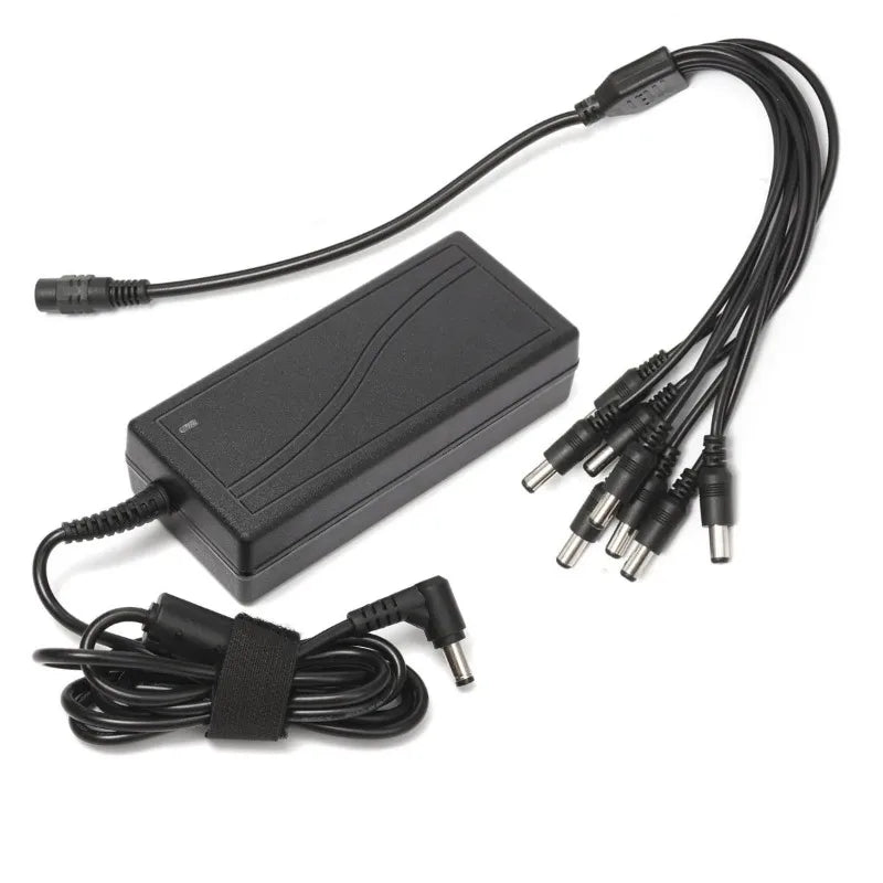 ESCAM DC 12V 5A Monitor Power Adapter Power Supply + 8 Way Power Splitter Cable For Camera/Radios Surveillance CCTV CAMERA Qme