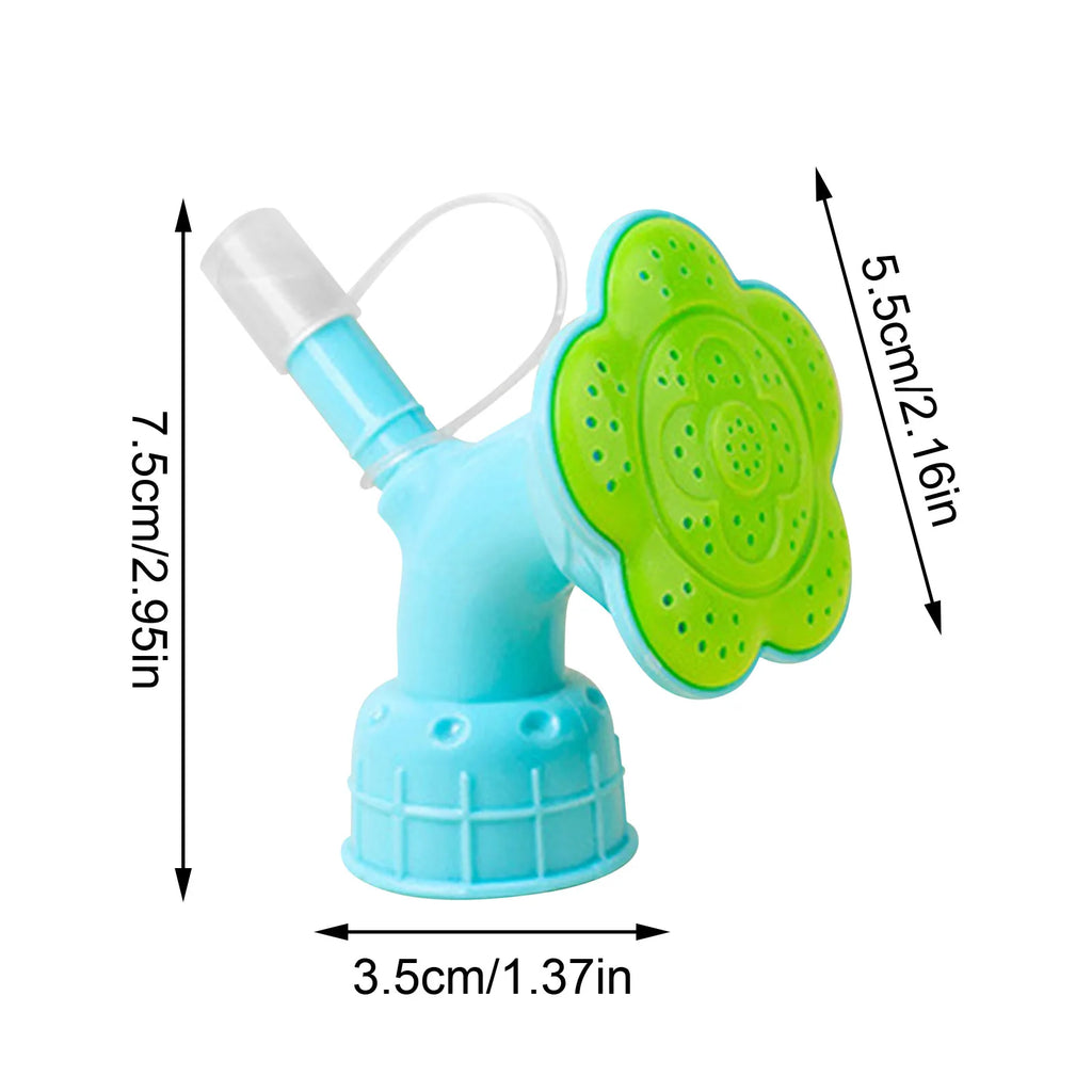 Plastic Multiuse Double Head Bottle Watering Spout Protable Garden Watering Supplies Sprinkler Head For Indoor Seedlings Plant Qme