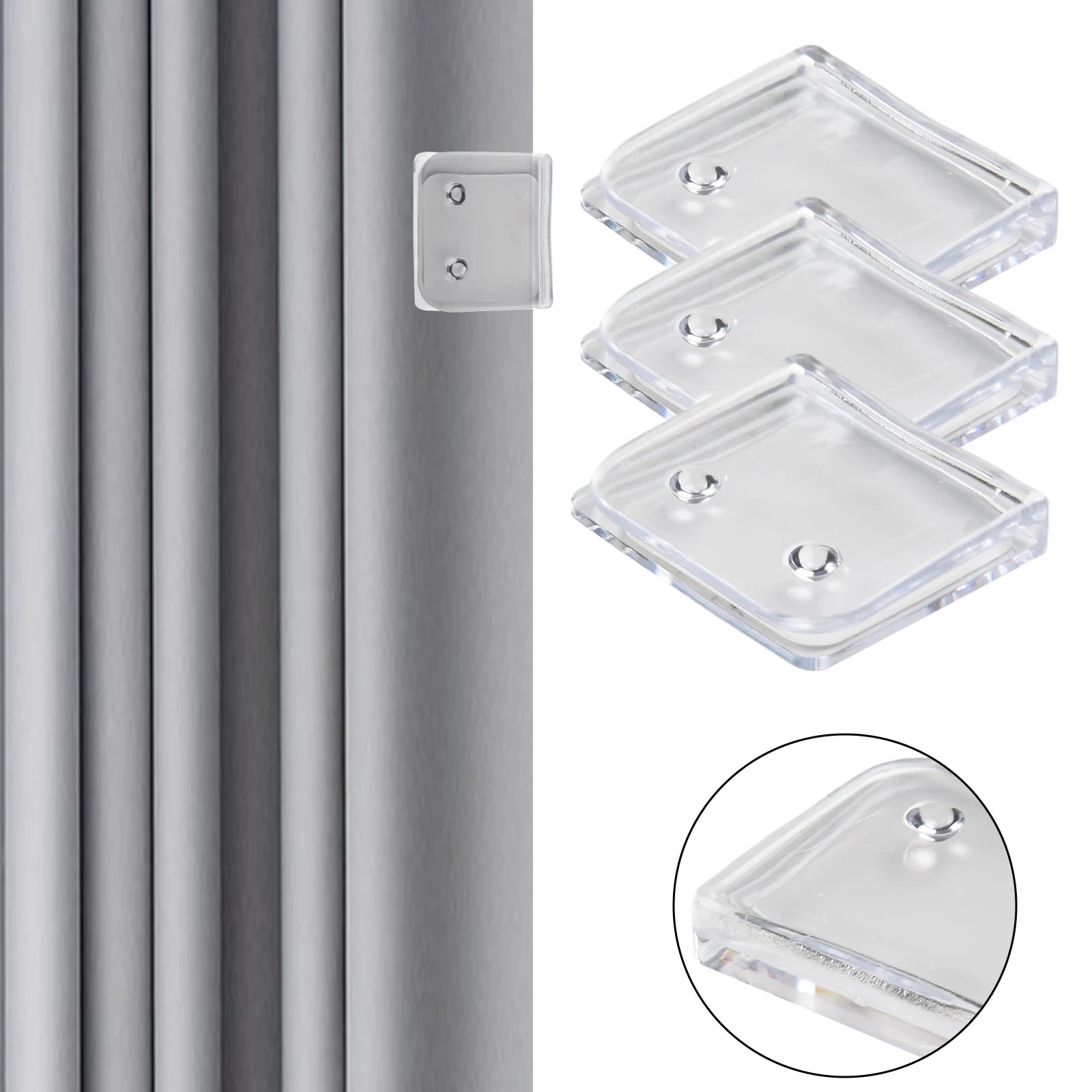 Self-adhesive Shower Curtain Clips Windproof Toilet Rings Clip Holder Qme