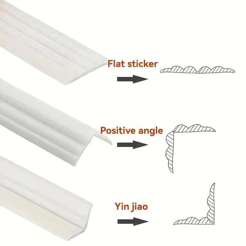 Self adhesive PVC corner protection strip, flexible plastic edge protection, suitable for indoor/outdoor wall corners, living ro Qme