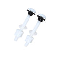 Plastic Toilet Seat Hinge Repair Bolts + Fitting Screws +Washers Kit For Home Bathroom Accessories Toilet Cistern Seal Pan Qme 3