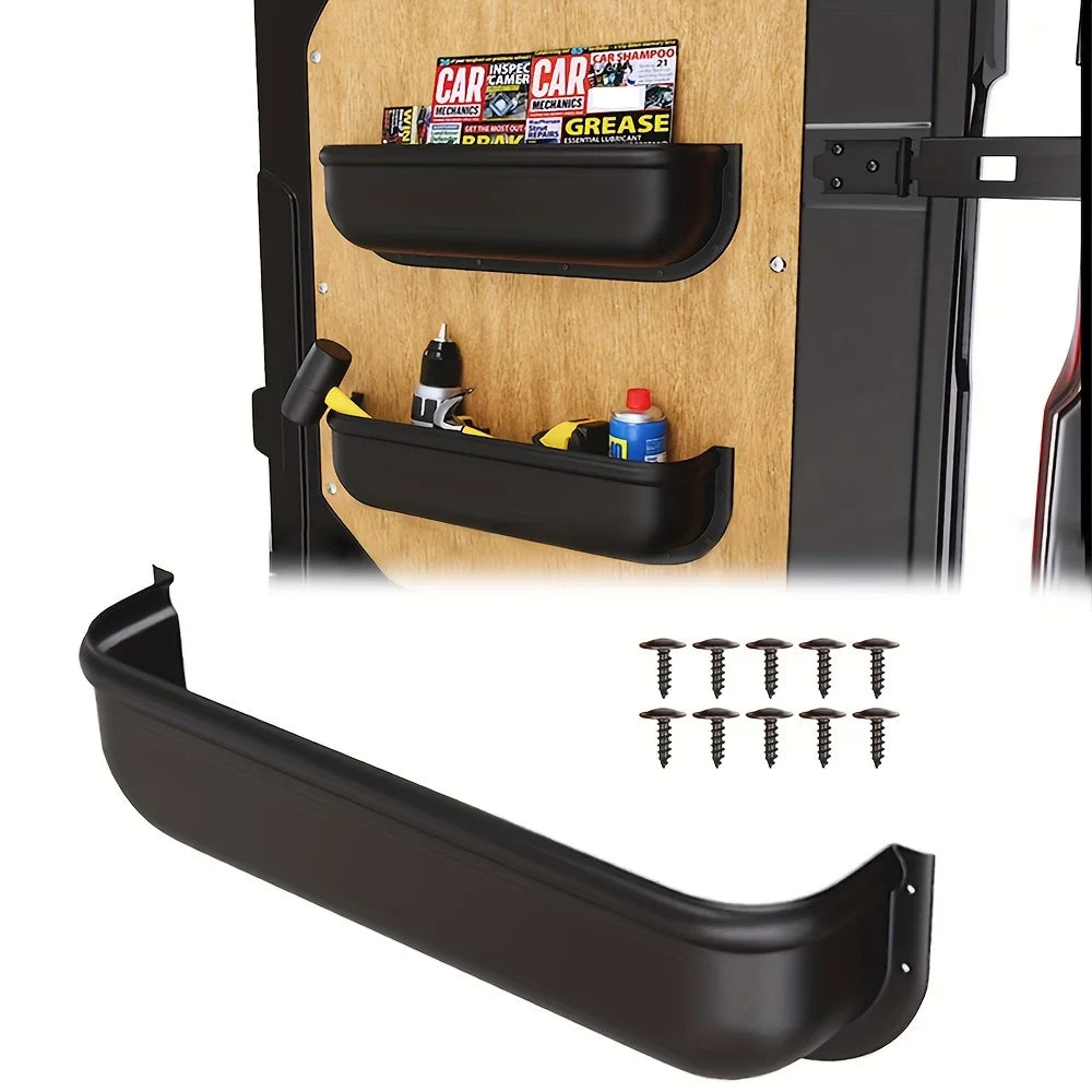 RV door storage box, universal door panel tray armrest organizer cover internal accessory storage box RV Furniture Parts Qme 2pcs