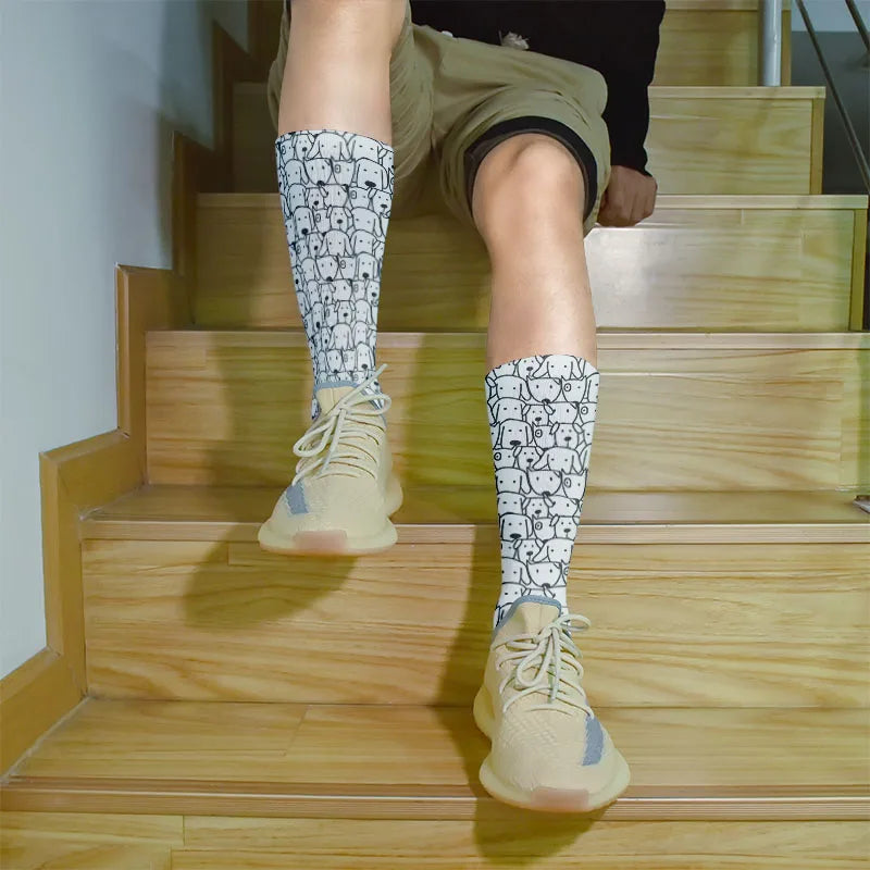 Cute Animal Women's Socks Unisex Crazy Hip-hop Fun Creative Design Qme