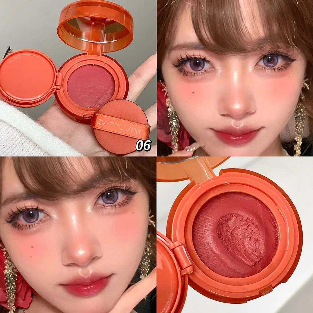 Soft Smooth Blush Cream Mud Pink Rose Brightening Expanding Color Long-lasting Moisturizing Cheek Tint Face Rouge High Pigment Qme 06