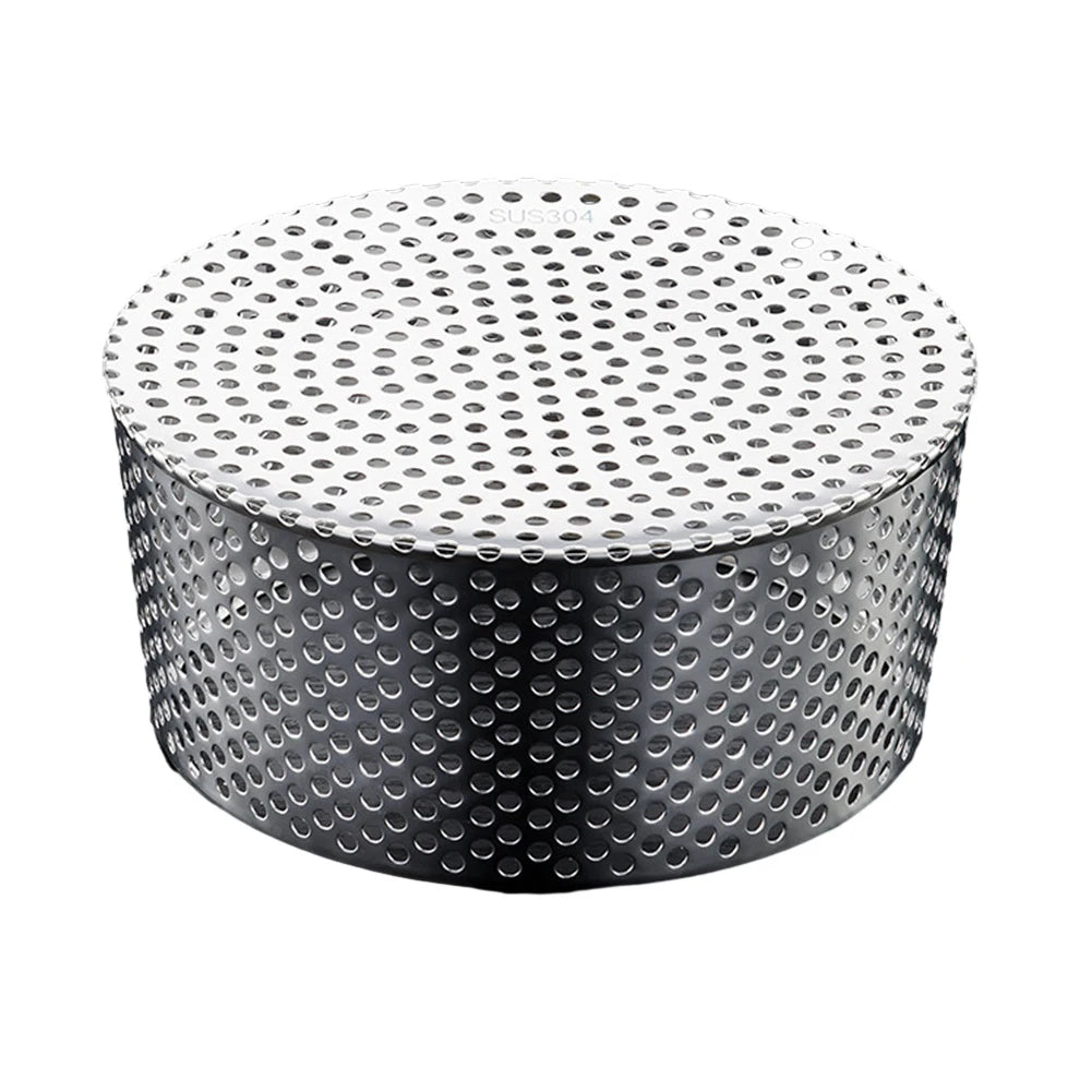 Balcony Drainage Roof Floor Drain Cover Rain Pipe Cap Stainless Steel Hair Waste Collector For Kitchen For Bathroom Qme 200mm