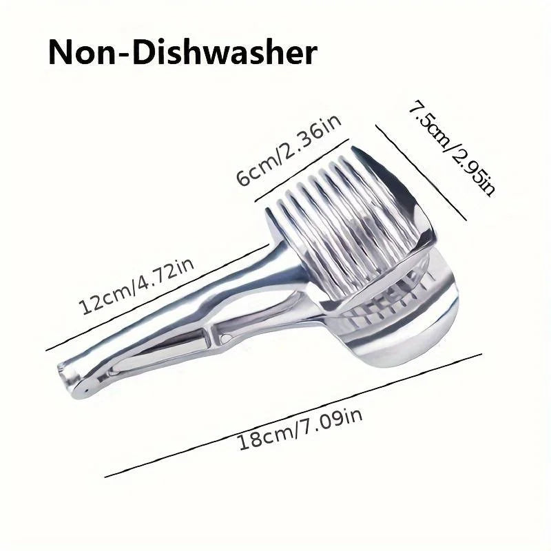 Stainless Steel Kitchen Handheld Orange Lemon Slicer Tomato Cutting Clip Fruit Slicer Onion Slicer Kitchen Cutter Accessorie Qme