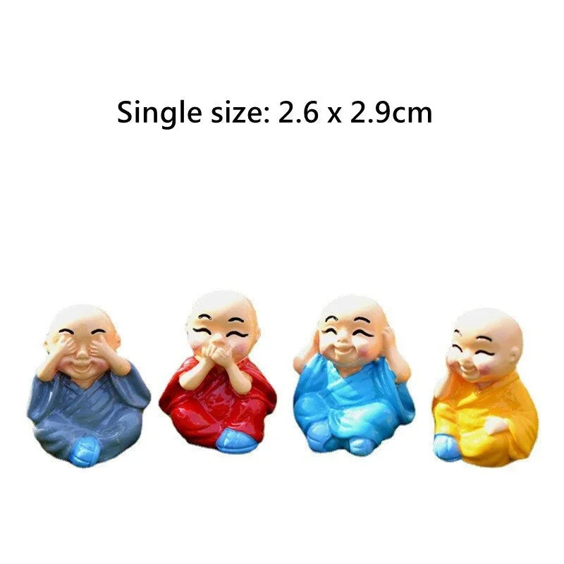 Little Monk Resin Crafts Micro Landscape DIY Ornaments Flower Pot Qme