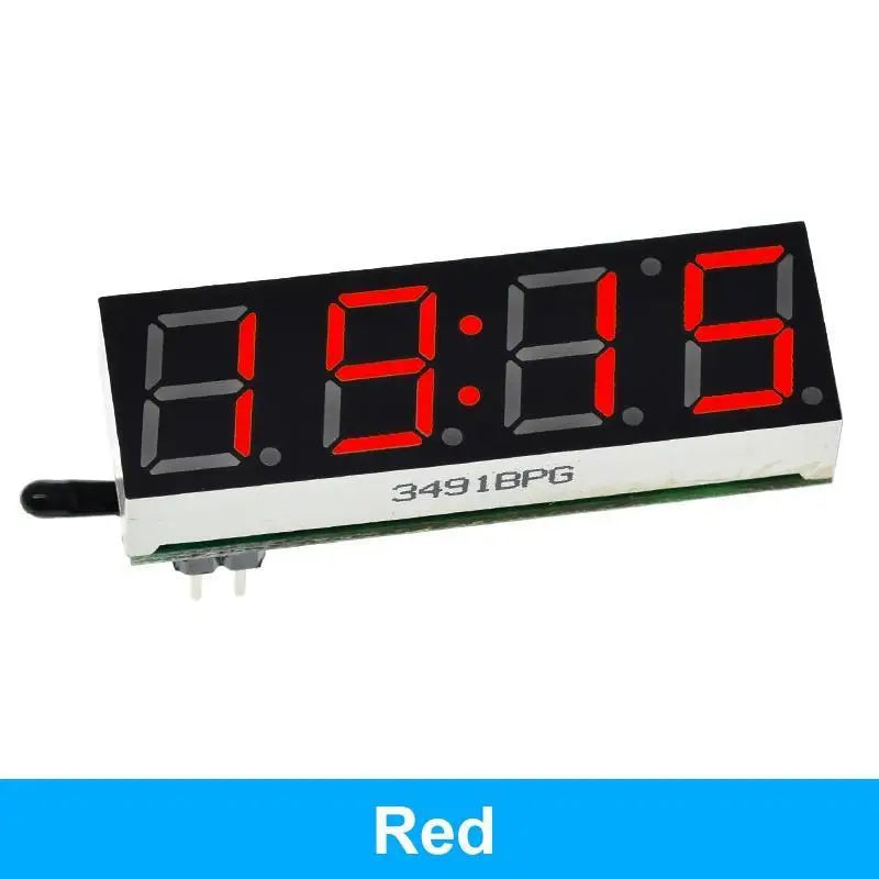 Digital Clock Temperature Voltage Module DIY Time/Voltmeter Car Clock Modification RX8025T Chip Qme Red