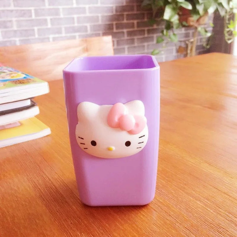 Hello Kitty Cup Shock-resistant Creative Couple's Mouthwash Plastic Qme