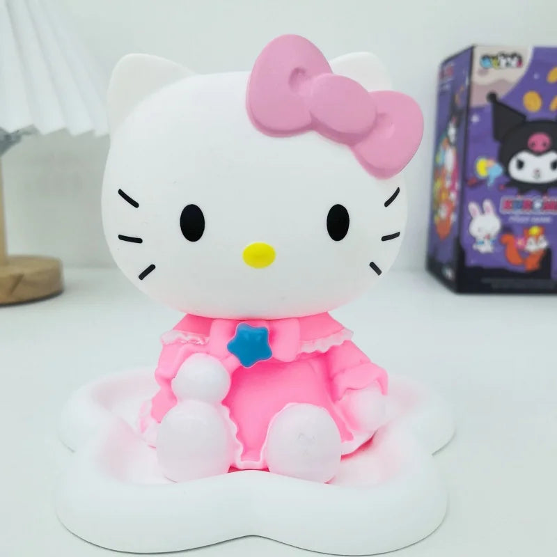 Hello Kitty Kuromi Piggy Bank Desktop Ornament Toy Cartoon-style Vinyl Qme