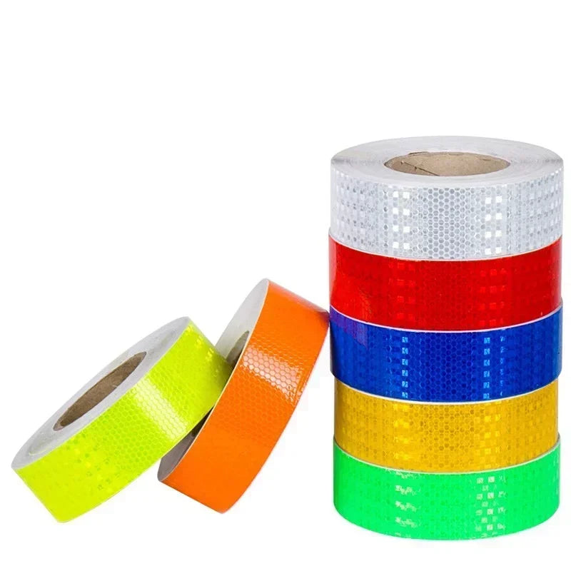 5 rolls Car Stickers, Reflective Tape, Reflective Film, Reflective Material Tape Sticker, Safety Warning Tape, 3m, 5cmx3m Qme