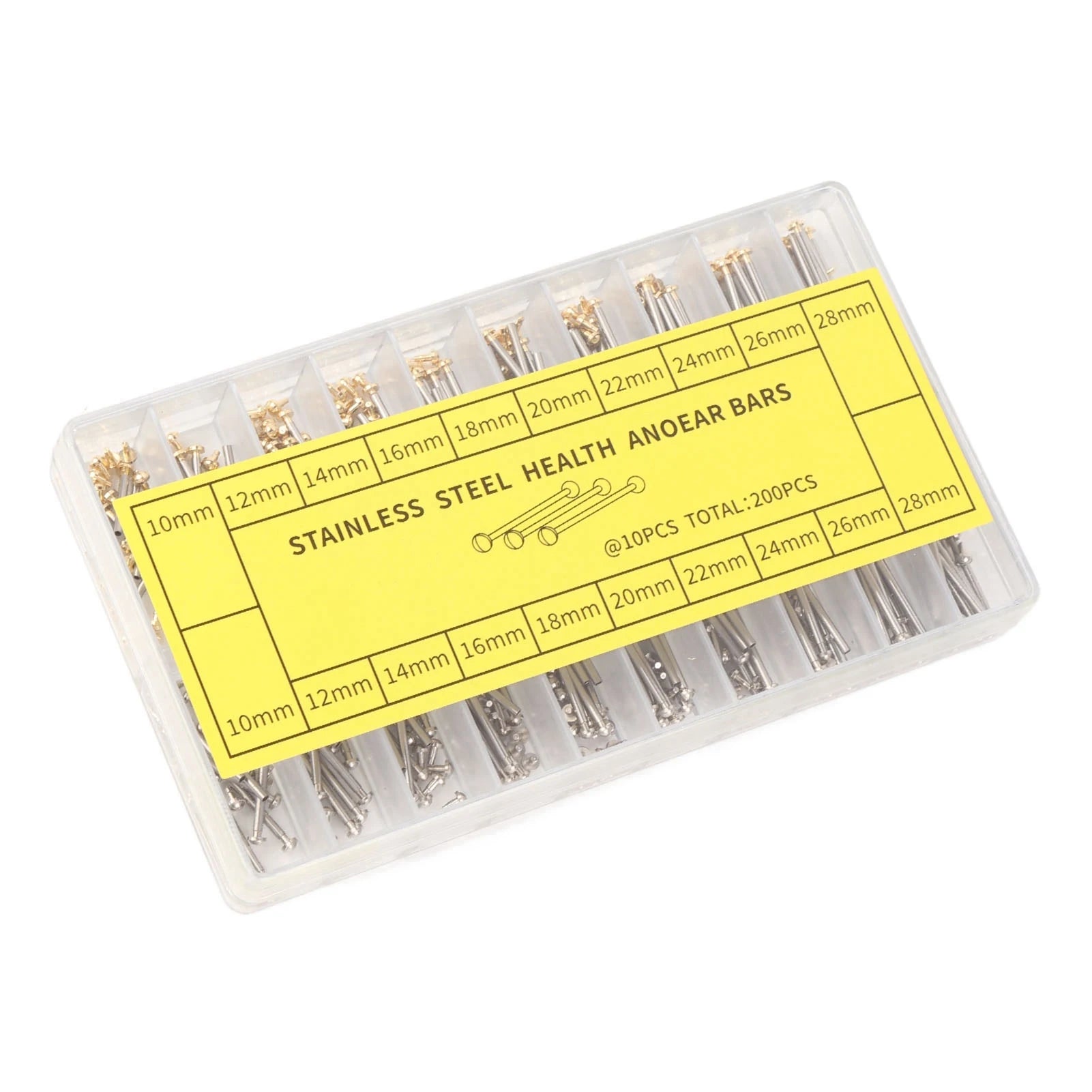 Watch Strap Screw Link Pin Fit Gold Silver Watch Connecting Screw Tube 1.3mm Width 10 Different Size for Watchmaker Qme