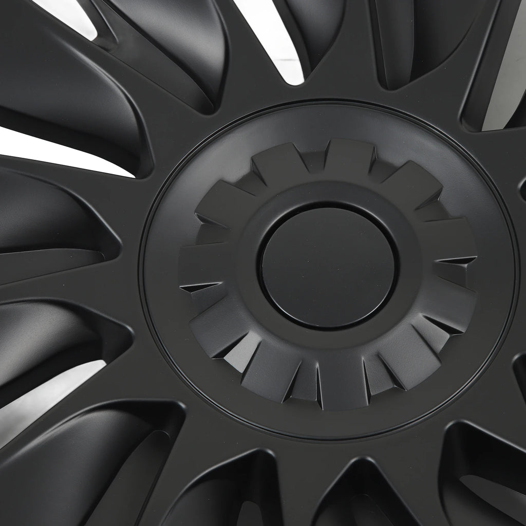 4Pcs Matte Black Symmetrical Wheel Hub 19 Inch Replacement Enhance Vehicle Appearance for Tesla Model Y 2020 to 2023 Qme