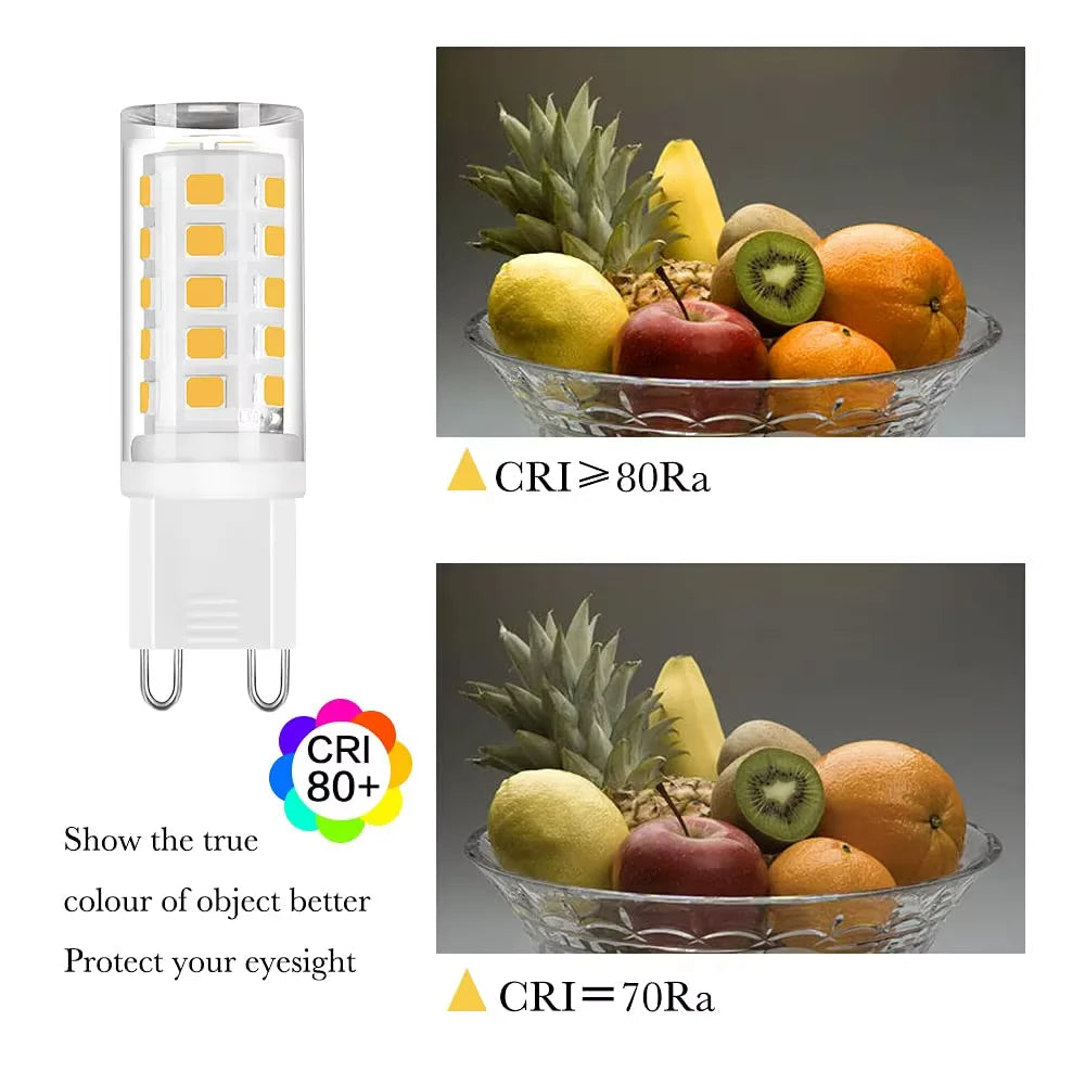 10Pcs G9 LED Bulb 5W 220V G9 LED Lamp SMD2835 G9 LED Corn Light Warm/Cold White Spotlight Replace 30W 50W 80W Halogen Light Qme
