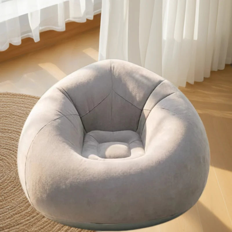 Portable Inflatable Round Air Sofa Soft Lazy Lounge Chair Indoor Outdoor Camping Relax Seat Qme