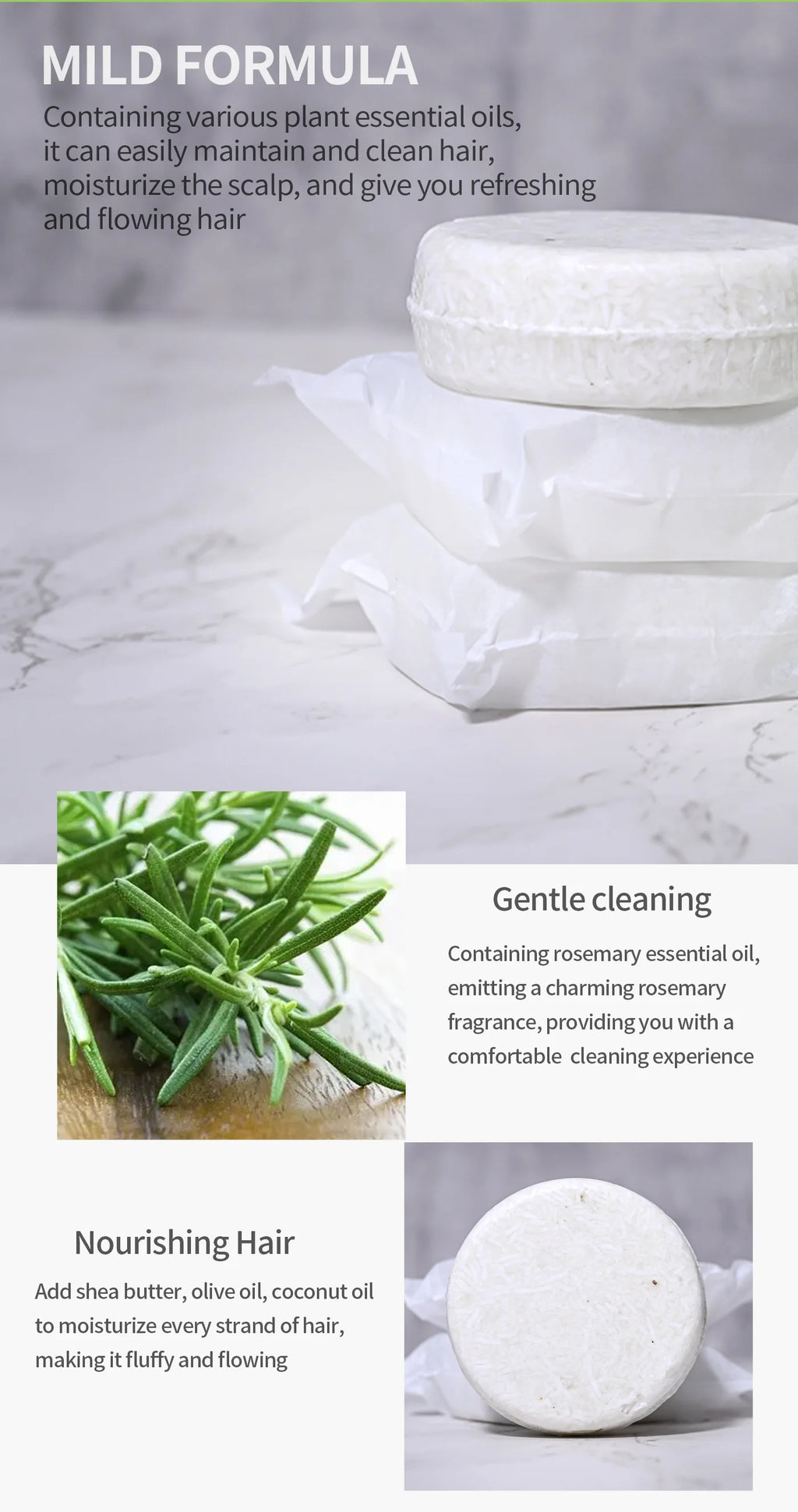 Rosemary Plant Extract Essential Oil Shampoo Soap Control Refreshing Qme