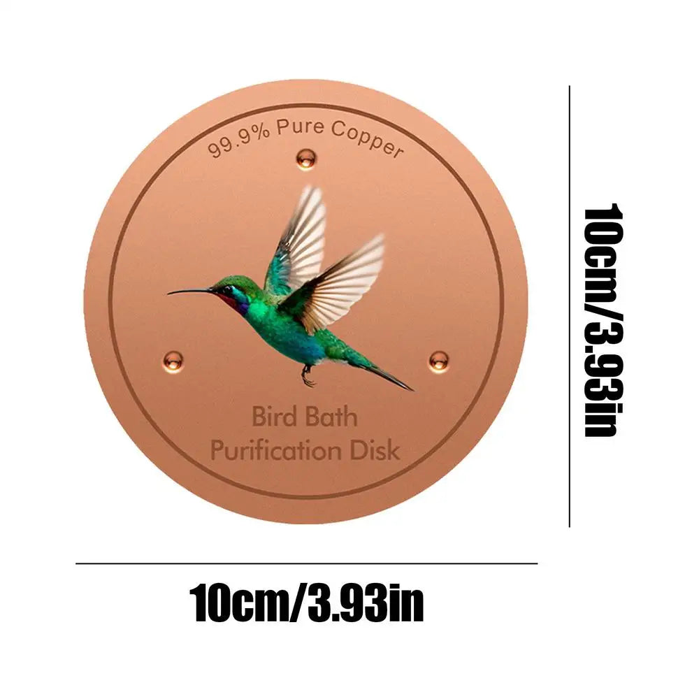 Bird Bath Copper Disk Water Cleaning Purification Plate Copper Bird Bath Purification Disk For Pool Garden Outdoor Breeding Qme A China Mainland