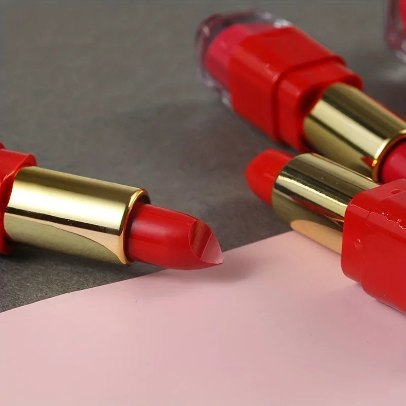 12 Colors Creamy Moisturizing Lipstick Long Lasting Leaning Tower Qme